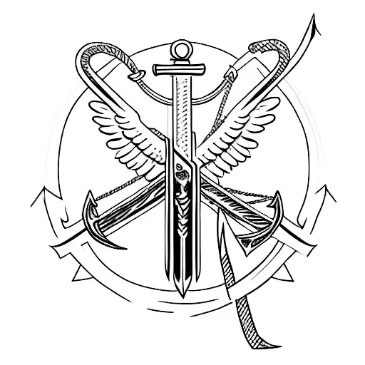 Anchor Swords Eagle