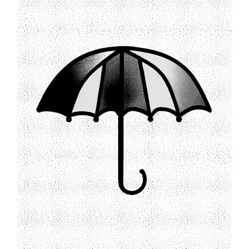 Rainbow Umbrella And Semicolon