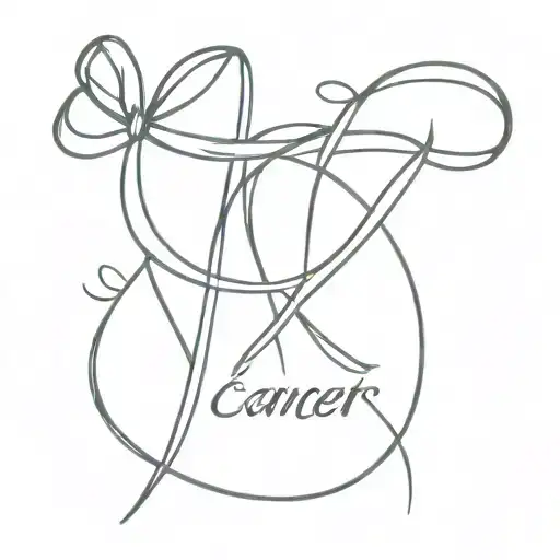 Cancer Ribbon And The Word Stronger In The Center
