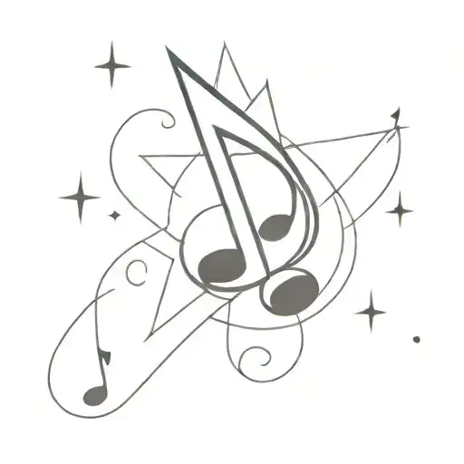 Music Note In Star Bolt