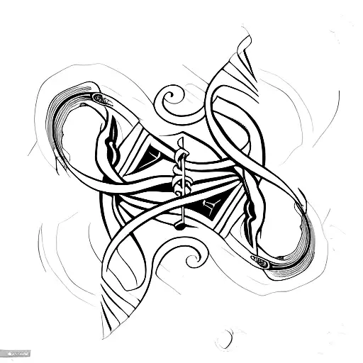 Musical Notes Forming A Scorpion
