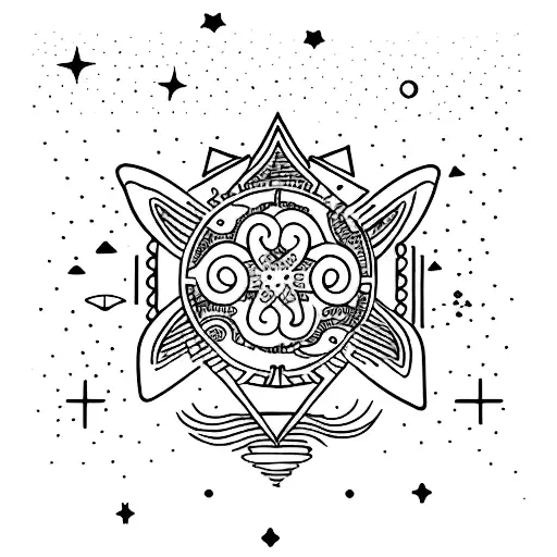 Aquarius Made With Stars And Means The Love For The Mother