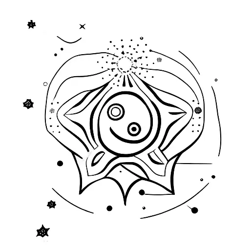 A Minimalist Tattoo Of A Star Constellation Formed By Drug-related Symbols