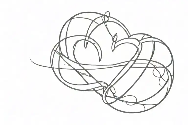 Heart Intertwined Within Infinity Symbol