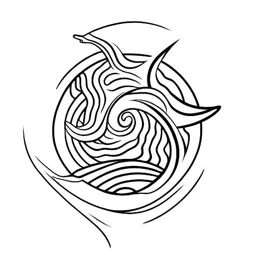 Boomerang Flying Over A Stream Of Water