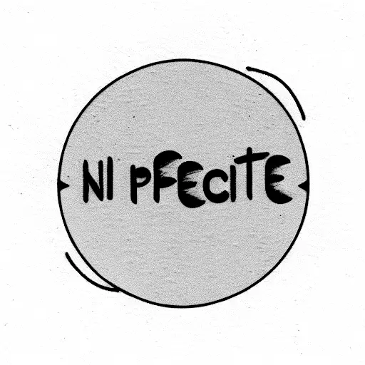 Imperfect Circle With Hand Writen Text Not Perfect Sorry