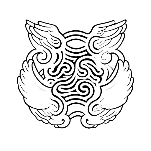 Zolan As An Angel Wings Surrounded By Binary Code