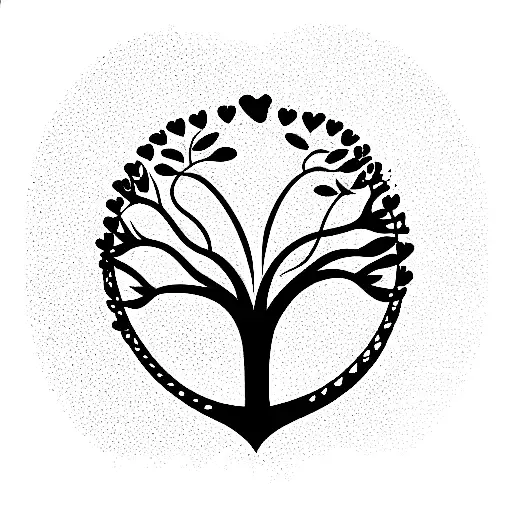 Unconditional Love Heart And Prosperity Tree