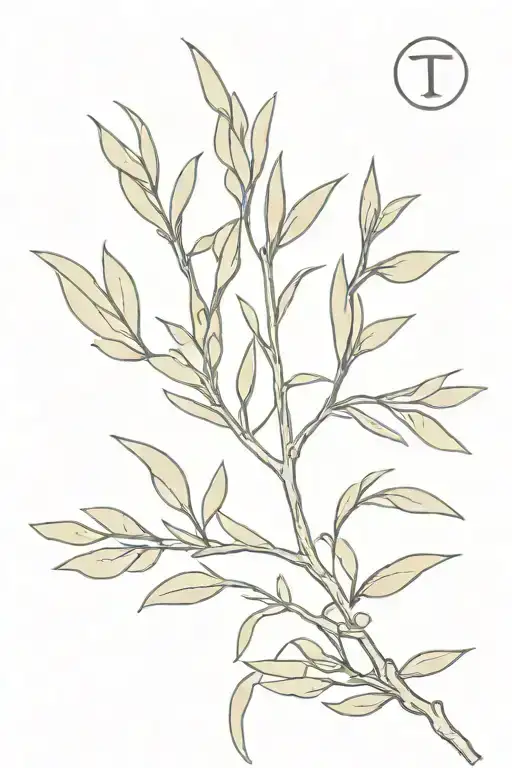 Tanit Carthage Symbol And Olive Tree Branch