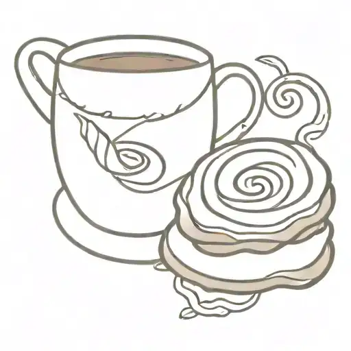 Coffee And Cinnamon Bun