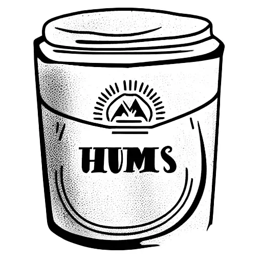 Thin Lined Hummus Tub Half Opened With The Word Hummus On The Packet