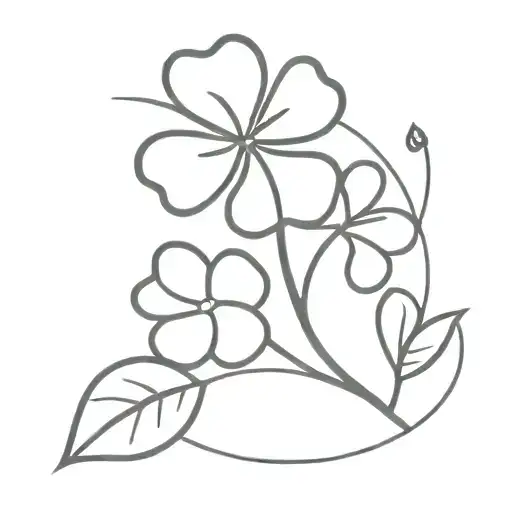 Sun And Clover Leaf Intertwined