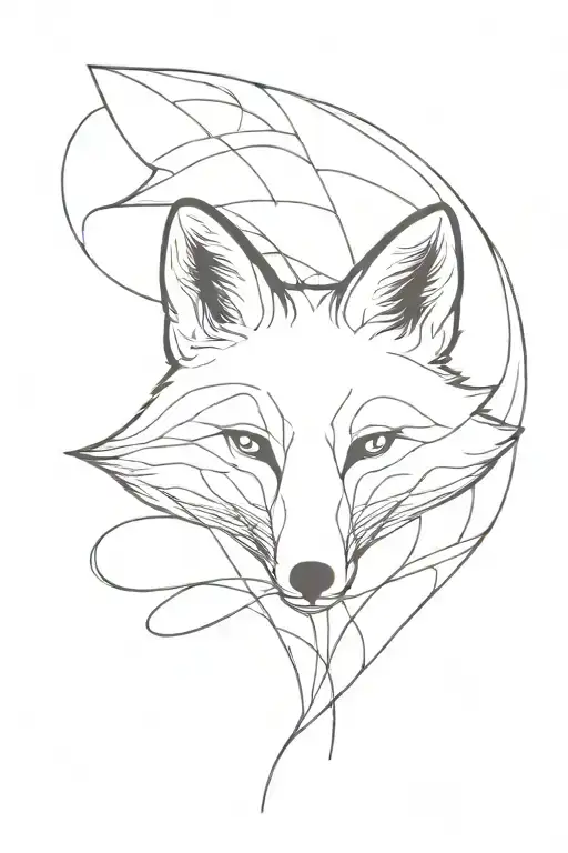Fox In Japanese Style