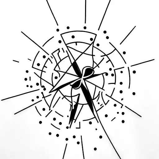 A Minimalist Cross Made Of Fish And Bird Silhouettes