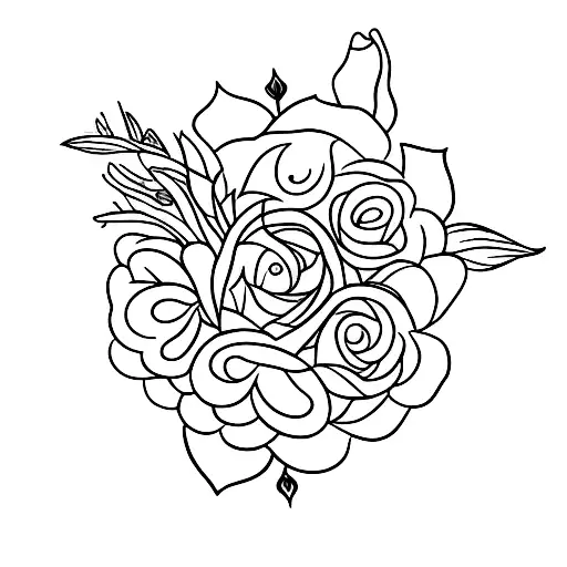 Create A Minimalist Tattoo Of A Flower That Represents The Client's Birth Month