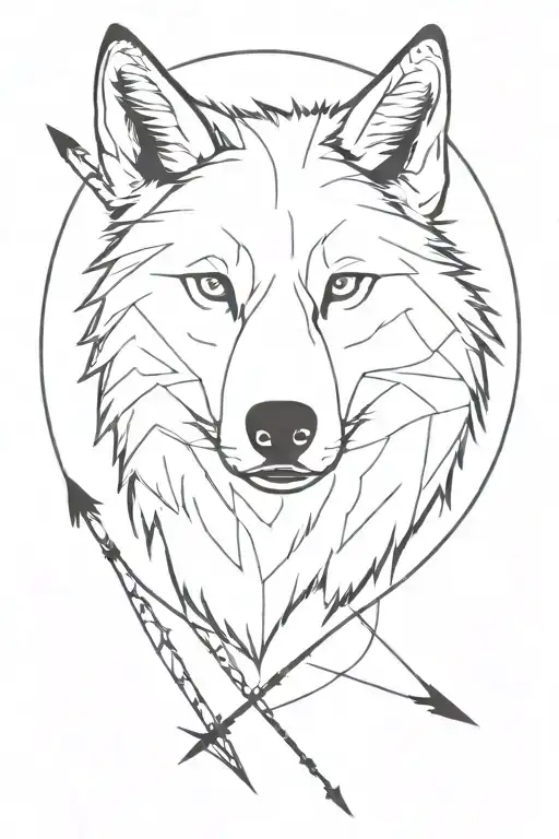 A Wolf With Arrows Shot Into It