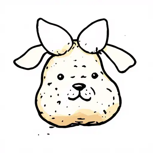 Potato With Floppy Dog Ears No Eyes