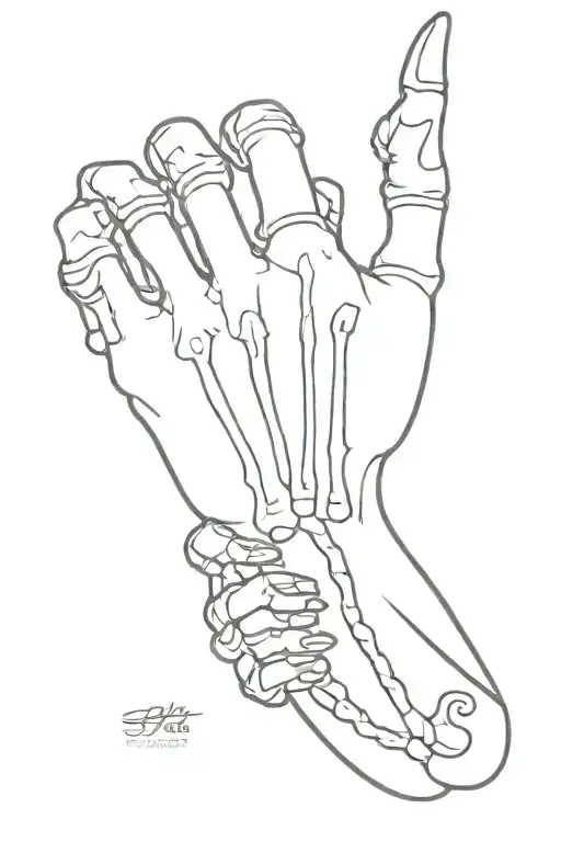 Skeleton Hand Squeezing Neck