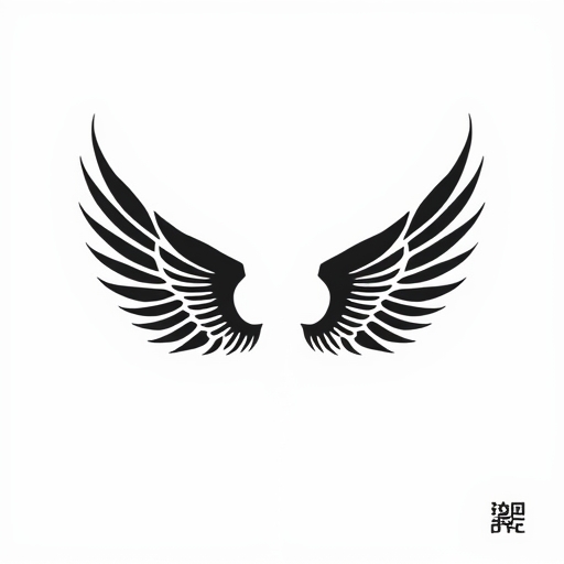 Silver Phoenix Wings Tattoo idea