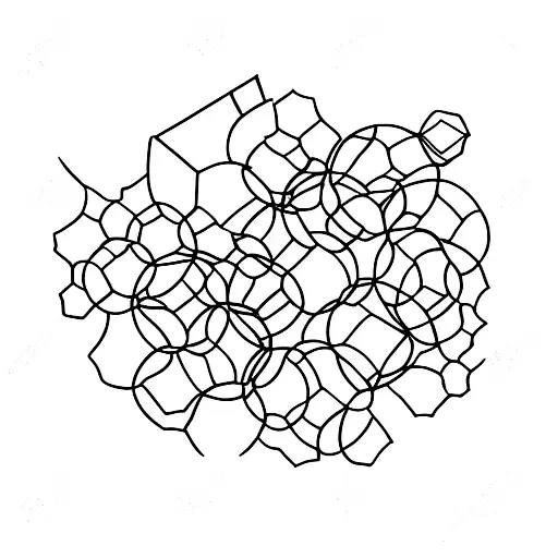 Tattoo Of A Hexagon-shaped Coffee Bean