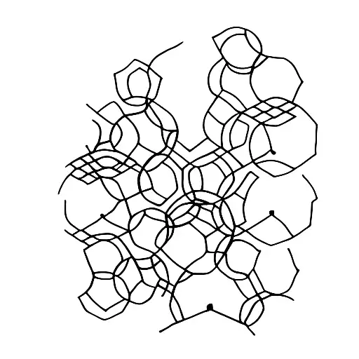 A Minimalist Tattoo Of A Coffee Cup With A Hexagon Pattern