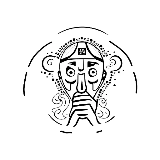 A Face With Jesus Showing The Middle Finger