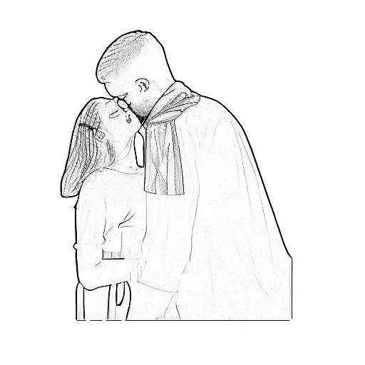 A Couple Kissing In The Dark