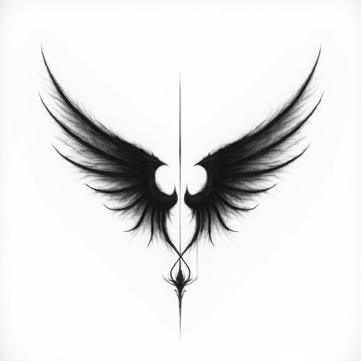 Crimson Wings of Fate’s Path Tattoo idea