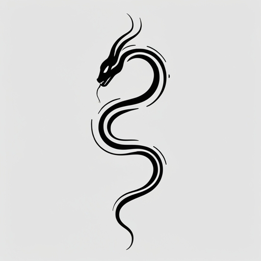 Silver Serpent’s Silent Path Tattoo idea