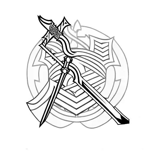 Valorant Game Symbol With A Sword
