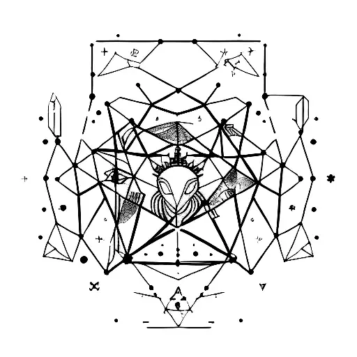A Constellation Of Zodiac Symbols Forming A Geminis