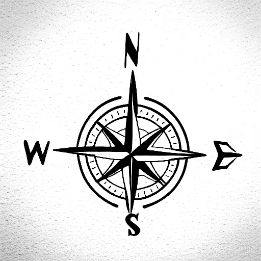 Compass With Dimond Arrow