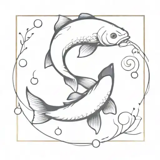 Semicolon Hidden In Koi Carps