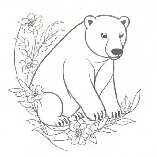 Polar Bear Flower Girl Waves