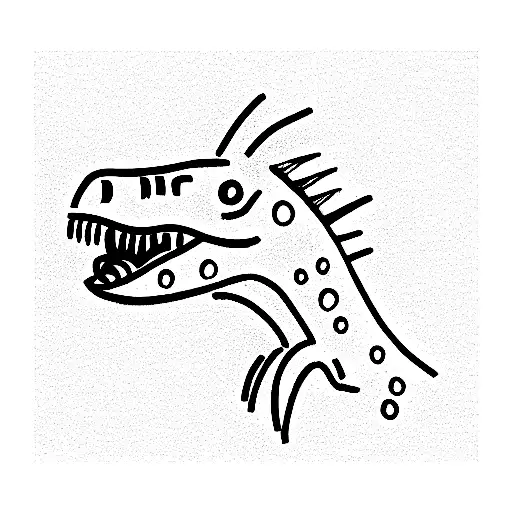 Kid's Drawing Of A Dinosaur