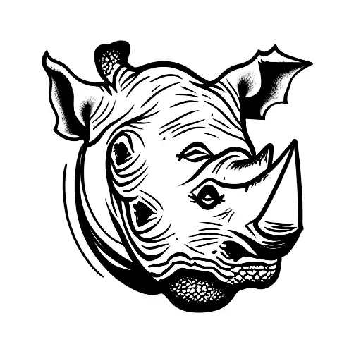 Evil Rhino Head