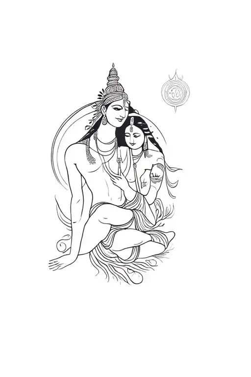 Shiva And Kali Mata Symbolic