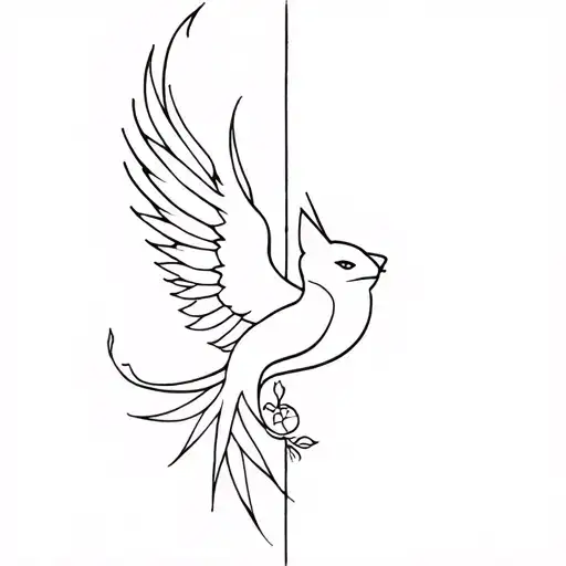 Muzzle Cat And Bird Phoenix In One Creature