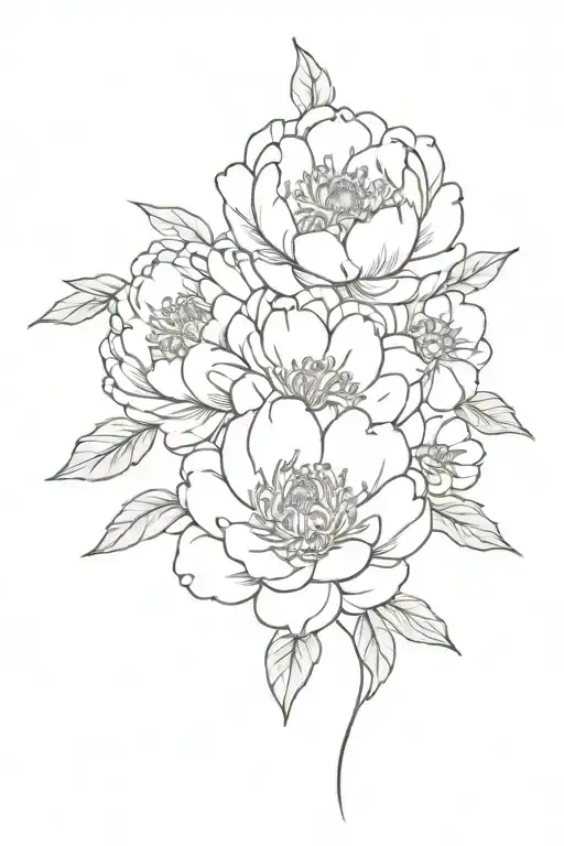 Peony Flower And Daisy Bouquet