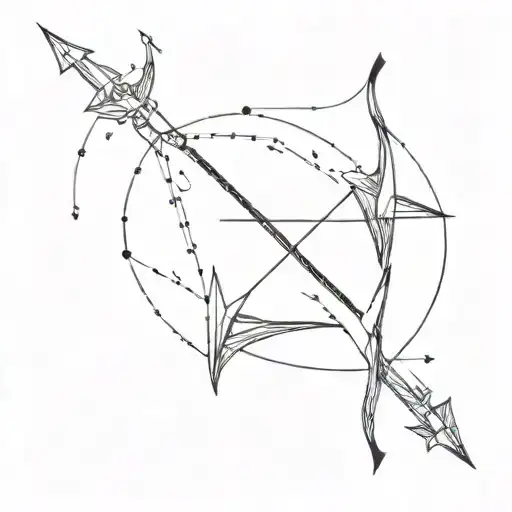 Sagittarius Constellation With Bow And Arrows