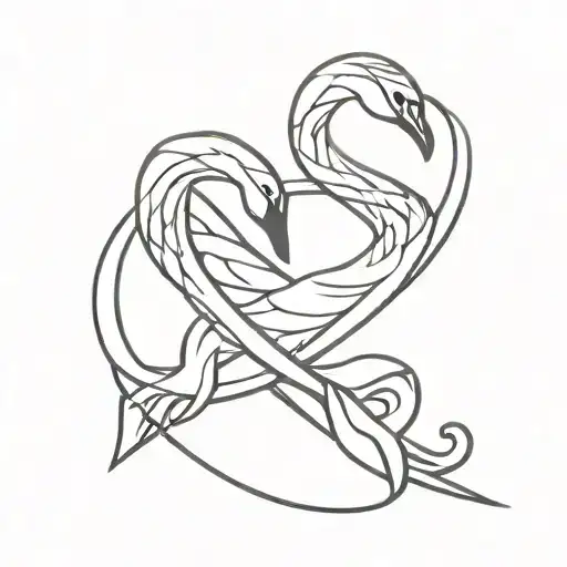 Swan And Anchor Intertwined