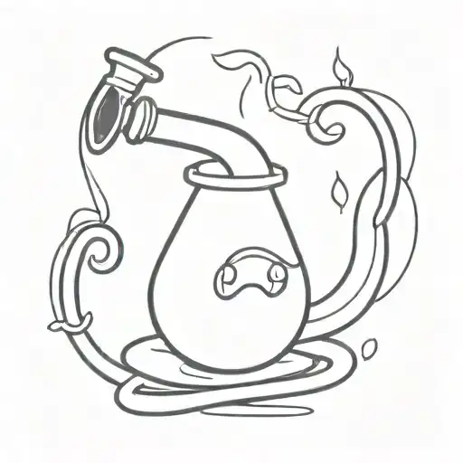 Smonking Bong With Thong Cartoon