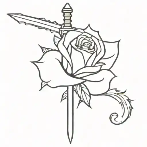Sword With A Rose At The Tip
