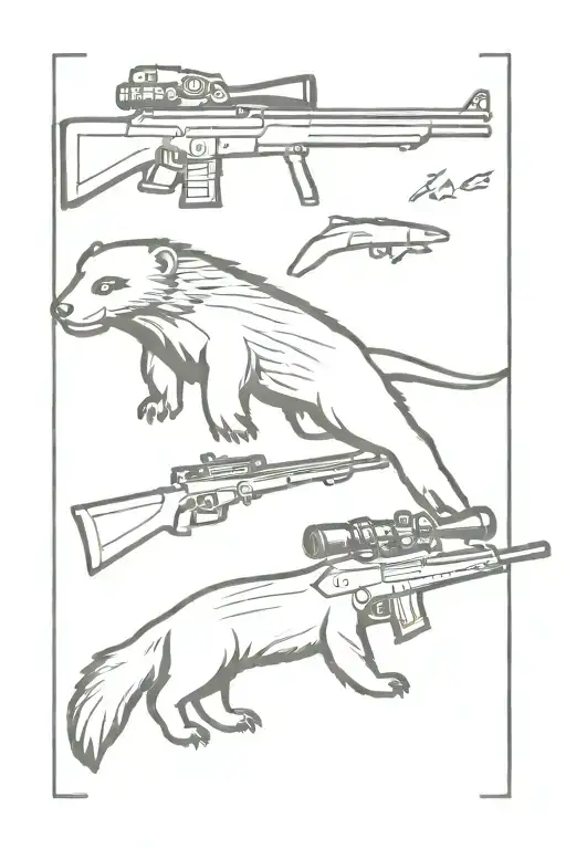 Honey Badger With Sniper Rifle