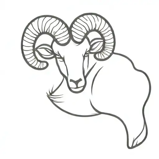 A Simple White Inked Aries Tattoo No Ram On Hand