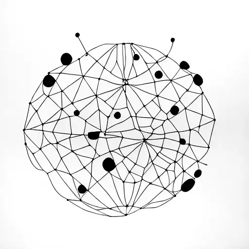 A Minimalist Design Of A World Map With Dotted Lines Connecting Different Countries