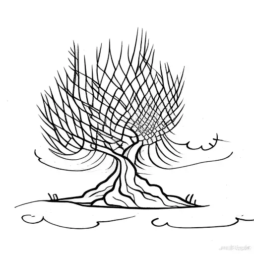 Tiny Willow Tree Sketch