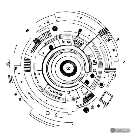 A Dj Turntable With A Galaxy Inside