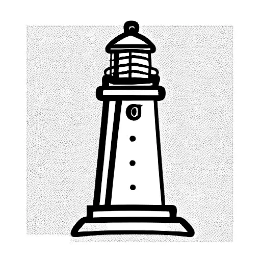 Lighthouse With M Letter And Anchor