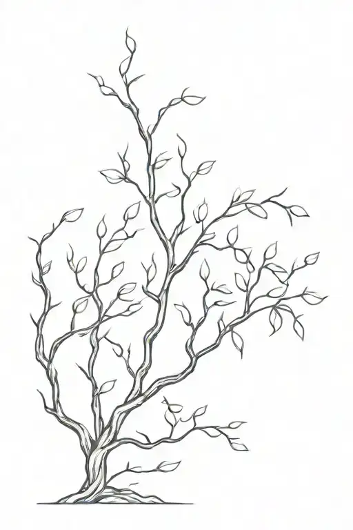 Line Work Trees And Vine Wrapping